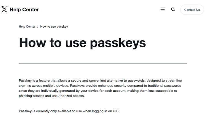 木棠镇苹果维修店铺分享iOS用户如何通过通行密钥(Passkey)登录 